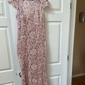 guipure elegant long formal dress